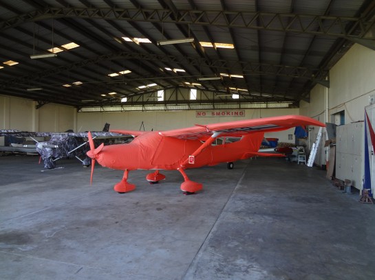 Planes in the hangar. Valet parking provided.