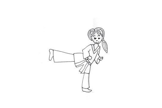 Korea, land of taekwondo. Oh la la! Hurray!