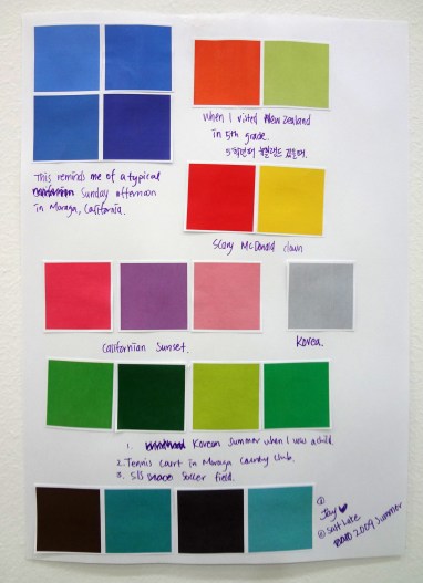 Color and memories of places