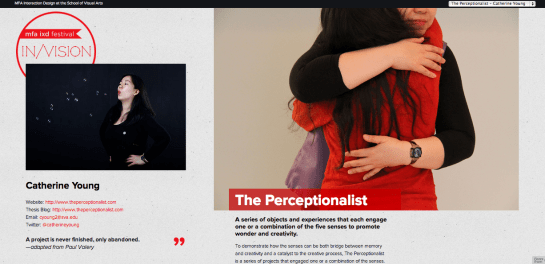 from SVA's MFA IxD Festival 2012 page