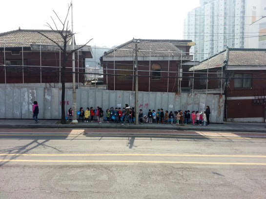 In a line on the way to Seoul's Dream Forest. You read the right.