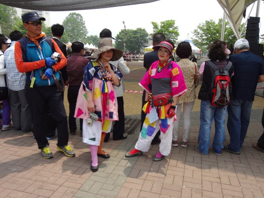 Ajummas: always the best dressed anywhere and anytime in Korea. 