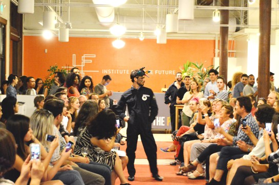 Jeremy Joe Kirschbaum of IFTF struts his stuff. Photo courtesy of IFTF.